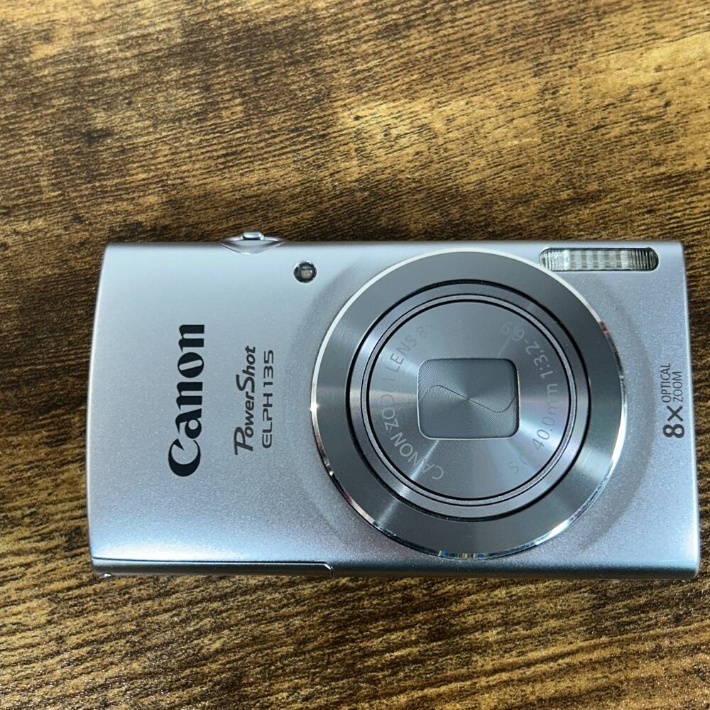 Canon PowerShot ELPH 135 16MP Silver Digital Camera Tested w/ Charger Box Case - Picture 11 of 14